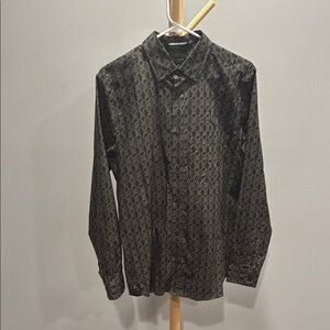 Men's Black Patterned Shirt